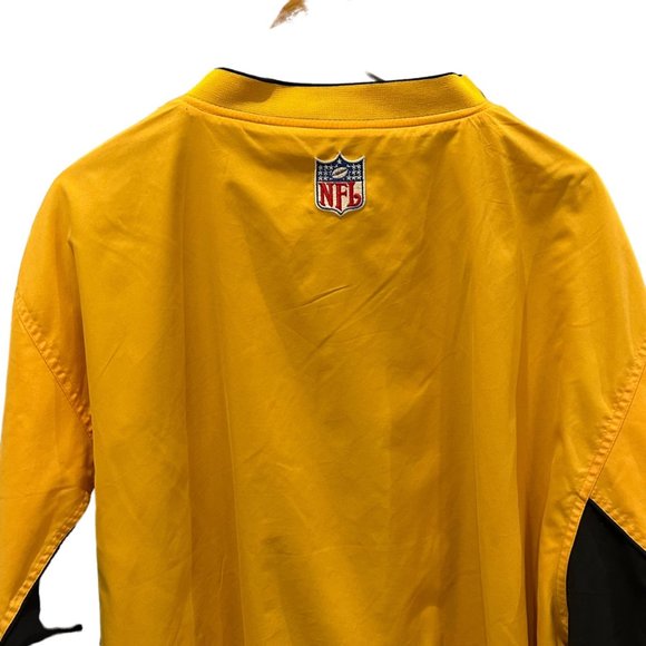 Reebok NFL Jacket Mens XL Yellow Pittsburgh Steelers Pullover Windbreaker - Picture 7 of 9